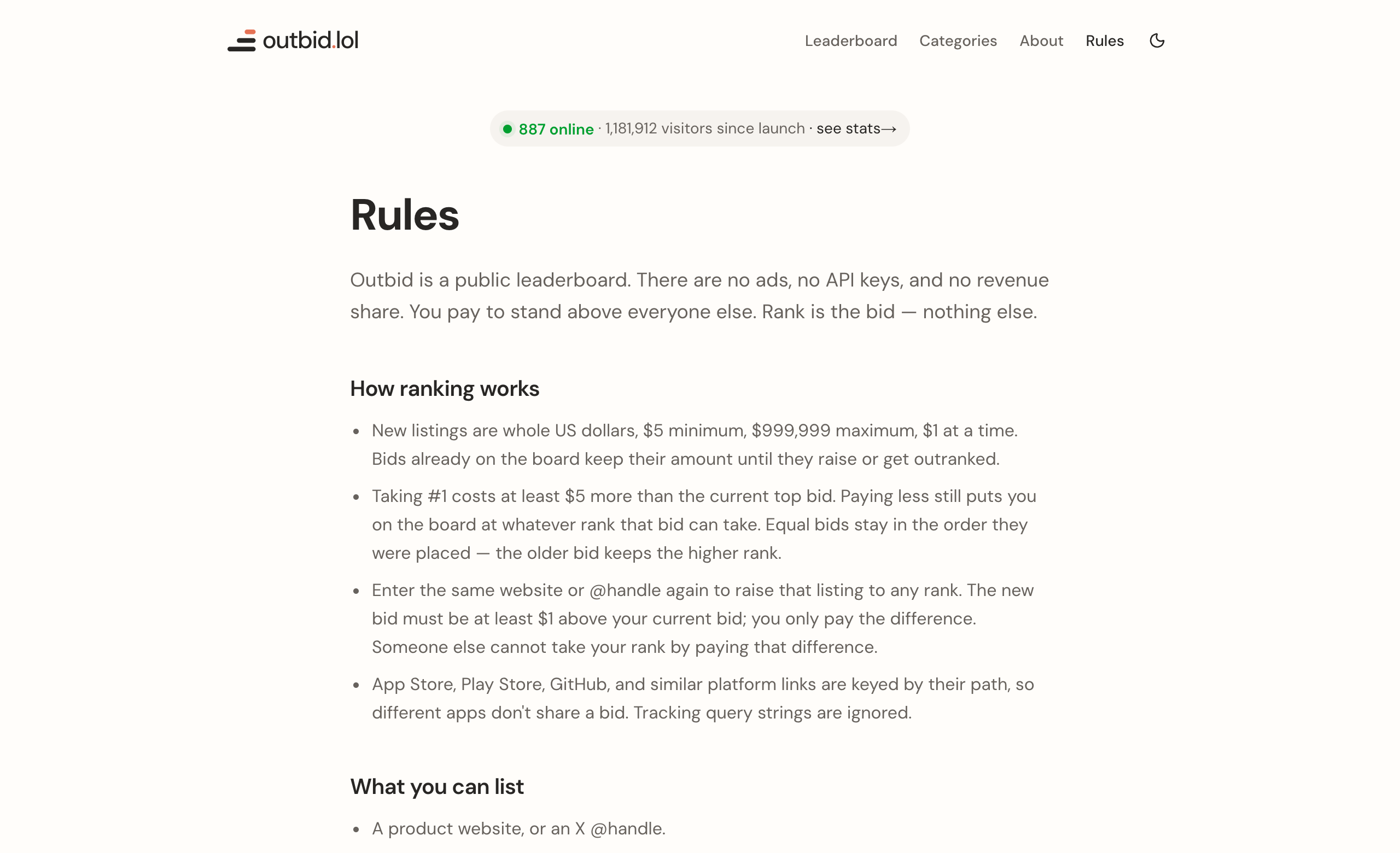 Rules screenshot